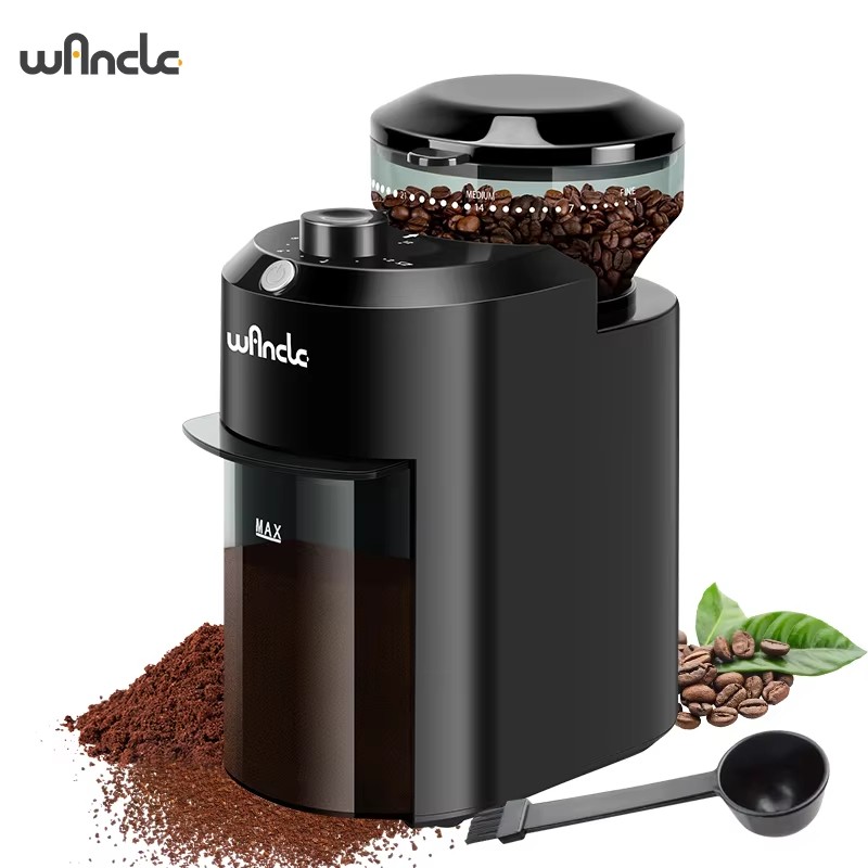 Coffee Grinder Burr Flat - Molinillo de café eléctrico Wancle, molinillo
